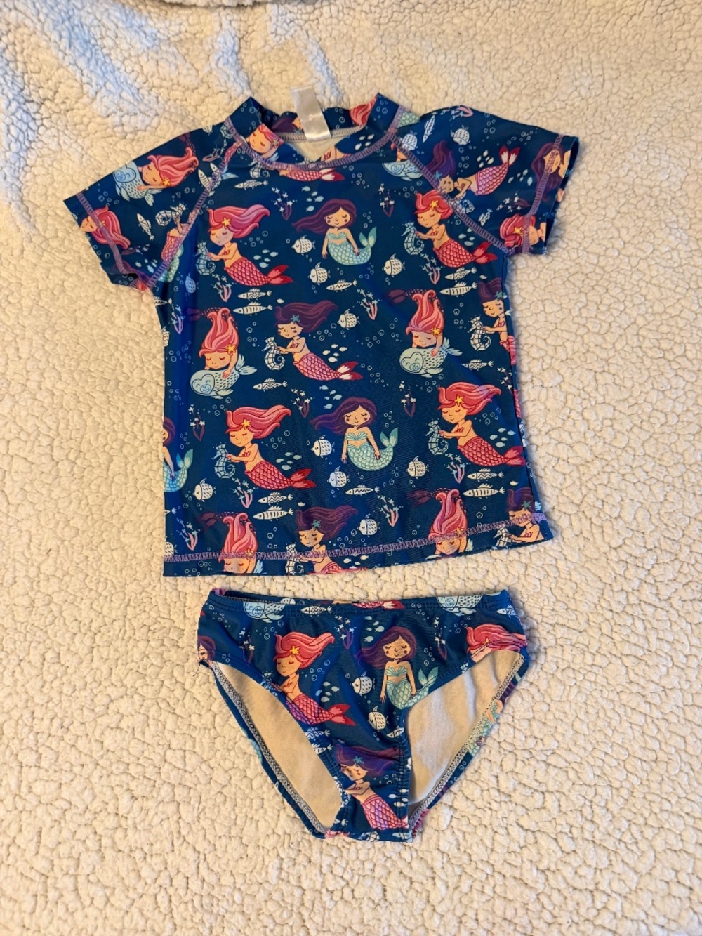 Girls Mermaid 2 piece bathing suit Size 5